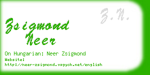 zsigmond neer business card